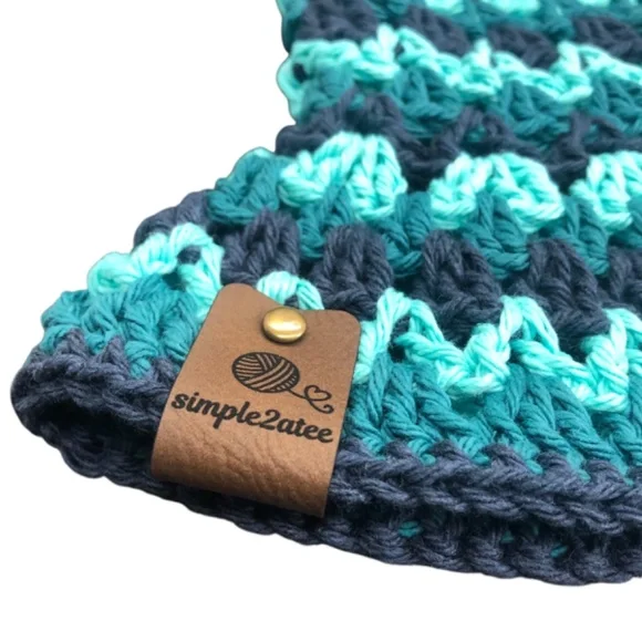 Crochet Bucket Hat | Aqua & Peacock - Picture 11 of 16